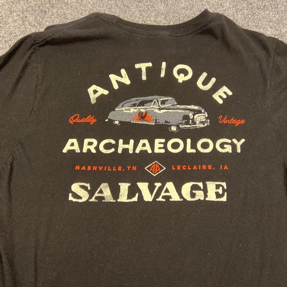 Antique Archaeology Salvage T-Shirt Mens Small Black American Pickers Nashville - Picture 6 of 6
